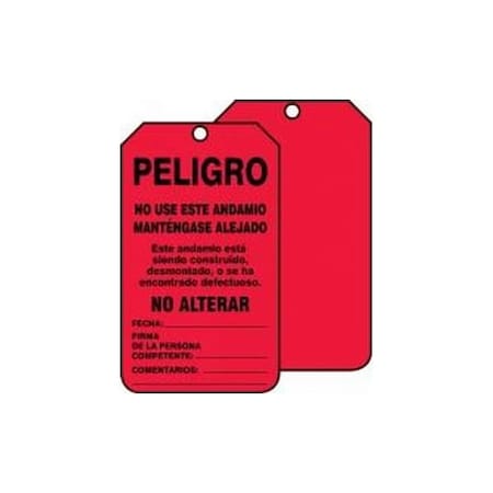 Accuform Plastic, 2-1/2 in Width, 0.31 in Height, , 5 PK SHTSS101PTM